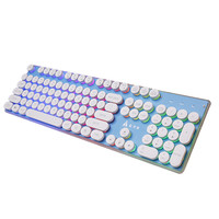 GOLDEN FIELD 金河田 K14 蓝色 104键 有线薄膜键盘 蓝色 单光