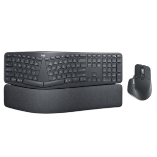logitech 罗技 ERGO K860薄膜键盘+MX MASTER 3鼠标 蓝牙无线键鼠套装 黑色