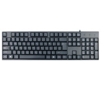 KUMISUO 酷米索 KB-L-001 104键 有线薄膜键盘 黑色 无光