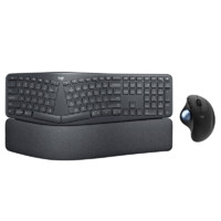 logitech 罗技 ERGO K860薄膜键盘+ERGO M575鼠标 蓝牙无线键鼠套装 黑色