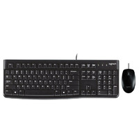 logitech 罗技 K120 键盘+M100r 鼠标 有线键鼠套装 黑色