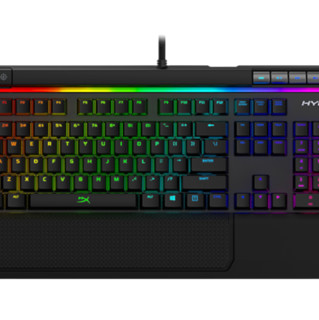 HYPERX Alloy Elite 104键 有线机械键盘 黑色 Cherry红轴 RGB