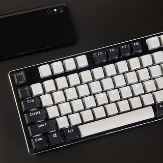 灵蛇 K845 104键 有线机械键盘 黑灰色 国产青轴 单光