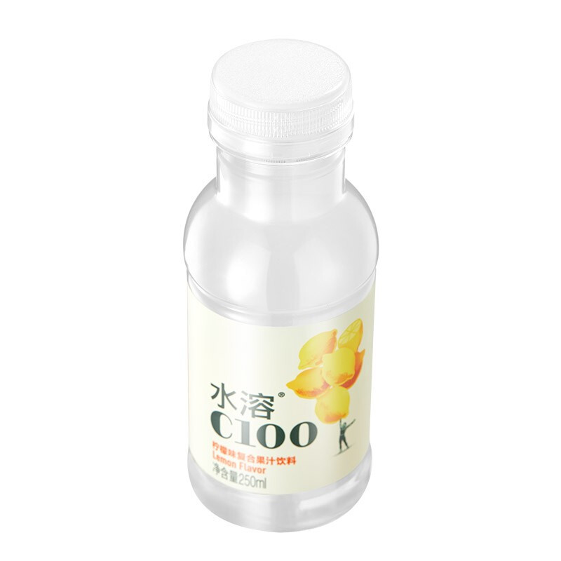 水溶C100柠檬味复合果汁饮料250ml*12瓶 量贩装