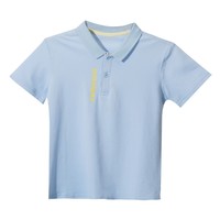 童装男童夏季新款翻领T恤儿童印花POLO衫 90 浅蓝
