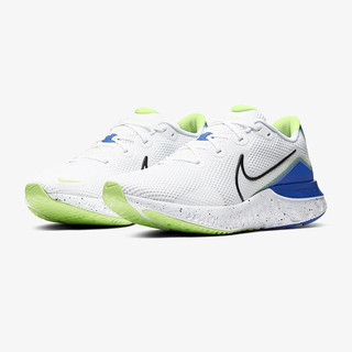 NIKE 耐克 Renew Run 男子跑鞋 CW5844-100 白蓝绿 44