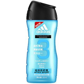 adidas 阿迪达斯 运动后舒缓男士功能型香波沐浴露 400ml+250ml