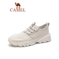 CAMEL 骆驼 【清仓】CAMEL骆驼男鞋新款运动鞋子男潮鞋真皮拼接休闲鞋男百搭老爹鞋
