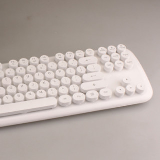 MOFii 摩天手 Candy Plus 87键 2.4G蓝牙双模无线薄膜键盘 白色 无光