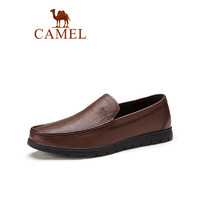 CAMEL 骆驼 CAMEL骆驼男鞋 2020新款春夏皮鞋休闲鞋减震一脚套软底男鞋商务牛皮鞋