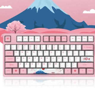 Akko 艾酷 3108 V2 东京富士山樱花 108键 有线机械键盘 粉色 AKKO蓝轴 无光