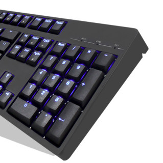 NEWMEN 新贵 F104 104键 有线机械键盘 黑色 Cherry青轴 单光