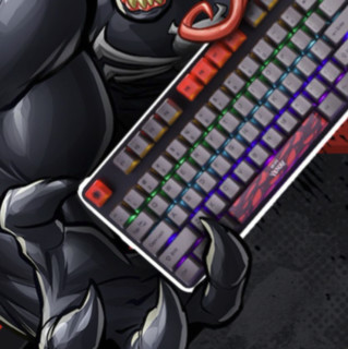 NINGMEI 宁美 漫威正版授权机械键盘鼠标套装钢铁侠毒液蜘蛛侠