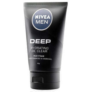 NIVEA MEN 妮维雅男士 深·黑系列 控油保湿洁面泥 100g+50g