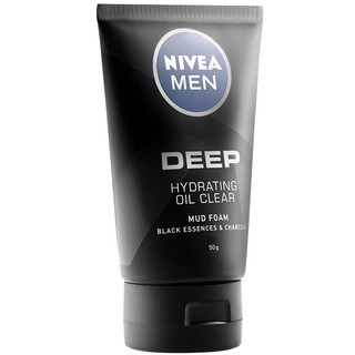 NIVEA MEN 妮维雅男士 深·黑系列 控油保湿洁面泥 100g+50g