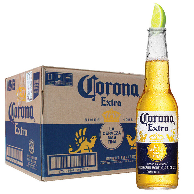 Corona 科罗娜 特级啤酒11.3°P330ML*24瓶整箱