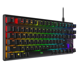 HYPERX Alloy Origins 87键 有线机械键盘 黑色 HyperX红轴 RGB