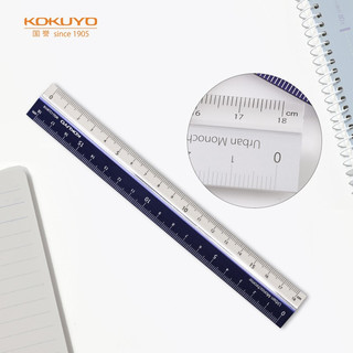 KOKUYO 国誉 都市印象·PC铝制直尺（18cm）190×24×3.5mm深蓝 1个装 WSG-CLUH18DB