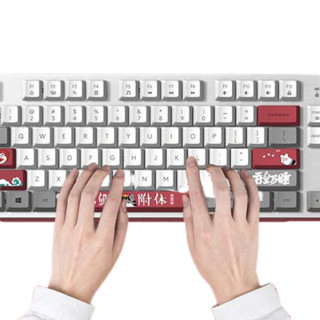 logitech 罗技 K835有线机械键盘 ttc红轴 白色+pebble无线鼠标 黑色