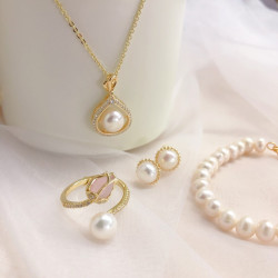 n2itn2it母亲节礼物天然珍珠四件套