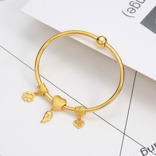 CHJ JEWELLERY 潮宏基 万花筒系列 SDG30000647 圆珠足金手镯 12.5g
