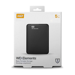WD西部数据移动硬盘5telements西数5tUSB3.0接口 2.5寸便携式正品