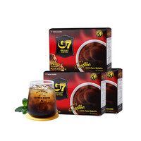 G7 COFFEE 越南中原G7咖啡速溶0蔗糖冰美式苦黑咖啡3盒90杯健身提神