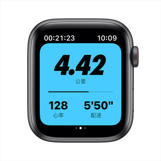 Apple 苹果 Apple Watch SE Nike GPS+蜂窝款 智能手表 44mm 深空灰色铝金属表壳 煤黑配黑色运动表带(GPS)