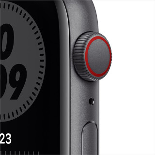 Apple 苹果 Apple Watch SE Nike GPS+蜂窝款 智能手表 44mm 深空灰色铝金属表壳 煤黑配黑色运动表带(GPS)