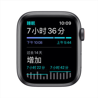 Apple 苹果 Apple Watch SE Nike GPS+蜂窝款 智能手表 44mm 深空灰色铝金属表壳 煤黑配黑色运动表带(GPS)