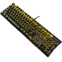 AJAZZ 黑爵 机械战警机械键盘 国产红轴+AJ119鼠标 有线键鼠套装 炫黄光 黑色