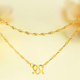 CHJ JEWELLERY 潮宏基 XXG30000048 天长地久足金项链 42cm 3.25g