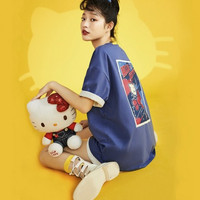 【Hello Kitty联名】乐町2021冰氧酷T短袖T恤女 L 钴蓝