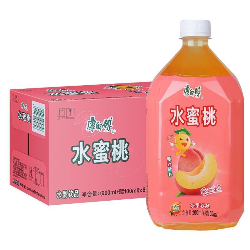 康师傅 水蜜桃 水果饮品 1L*12瓶