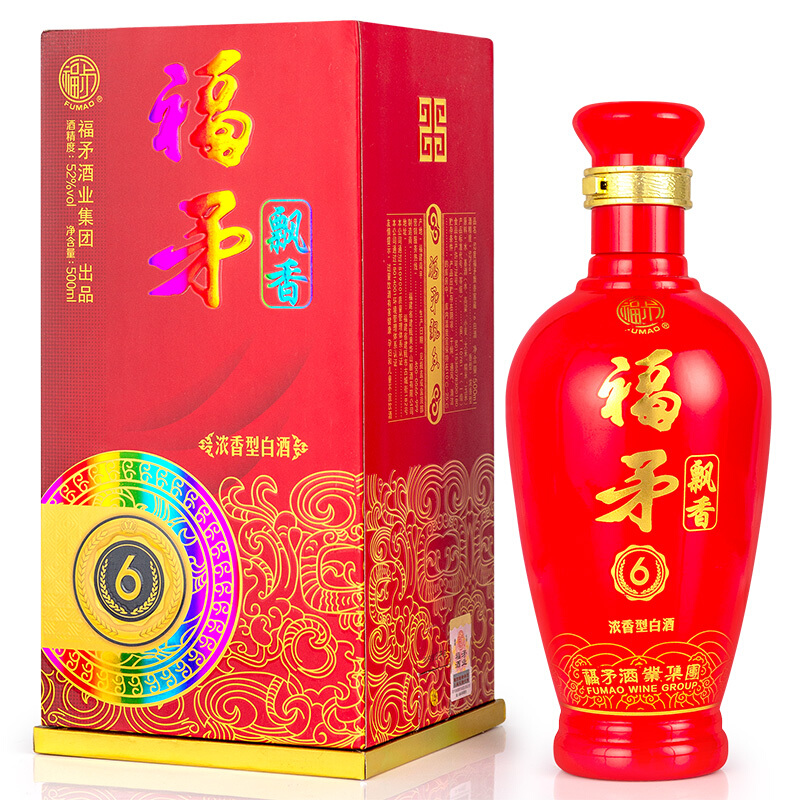 FUMAO 福矛 飘香6 52%vol 浓香型白酒 500ml 单瓶装