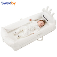 sweeby床中床新生儿宝宝婴儿床夏季便携式防压防吐奶防惊跳仿生床 尊享款A