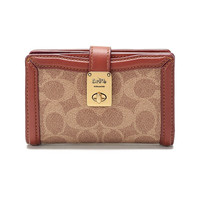 COACH 蔻驰 Hutton系列 女士短款钱包 5287 B4NQ4 锈色/棕色