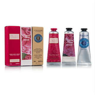 L'OCCITANE 欧舒丹 润手系列护手霜套装 (玫瑰30ml*2+牡丹花30ml*2+乳木果30ml*2)