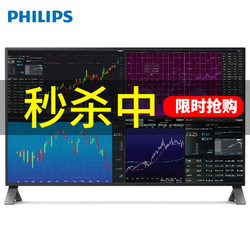 PHILIPS 飞利浦 飞利浦 电脑显示器 43英寸 4K高清IPS屏 10.7亿色 102%sRGB广色域 多视窗可分屏 专业应用级显示屏 438P1