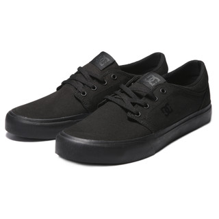 DC SHOES Trase系列 男女款低帮帆布鞋 ADYS300126-3BK 黑色 38