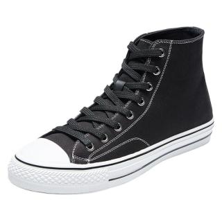 cabbeen卡宾男士高帮帆布鞋319320450301黑色38