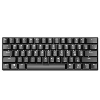 AJAZZ 黑爵 I610T 61键 双模无线机械键盘 黑色 国产茶轴 RGB