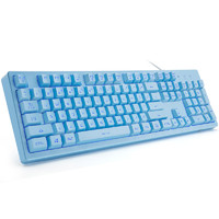 SUNSONNY 森松尼 K60 104键 有线薄膜键盘 天空蓝 混光
