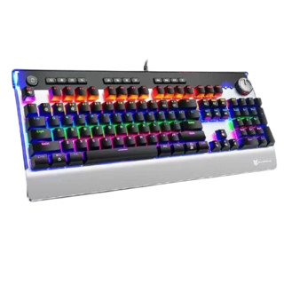 SUNSONNY 森松尼 J30 104键 有线机械键盘 黑色 国产青轴 混光