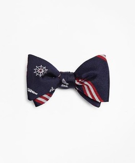 Brooks Brothers 布克兄弟 Nautical with Stripe Reversible Bow Tie