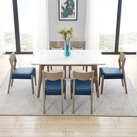 123807+123807 实木框架餐桌椅组合 一桌六椅