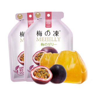 LIUM 溜溜梅 溜溜梅百香果梅の冻 进口工艺网红蒟蒻休闲零食120g*2袋（新老包装随机发货)