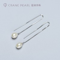 CRANE PEARL 蔻润珍珠 c334101001107 秀色925银珍珠耳线