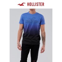 HOLLISTER 霍利斯特 Hollister秋季渐变色印花 Logo 圆领图案 T 恤 男 305777-1