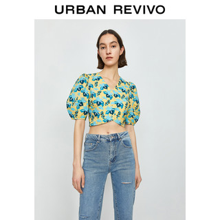 URBAN REVIVO WH13R2BN2002 女士V领衬衫